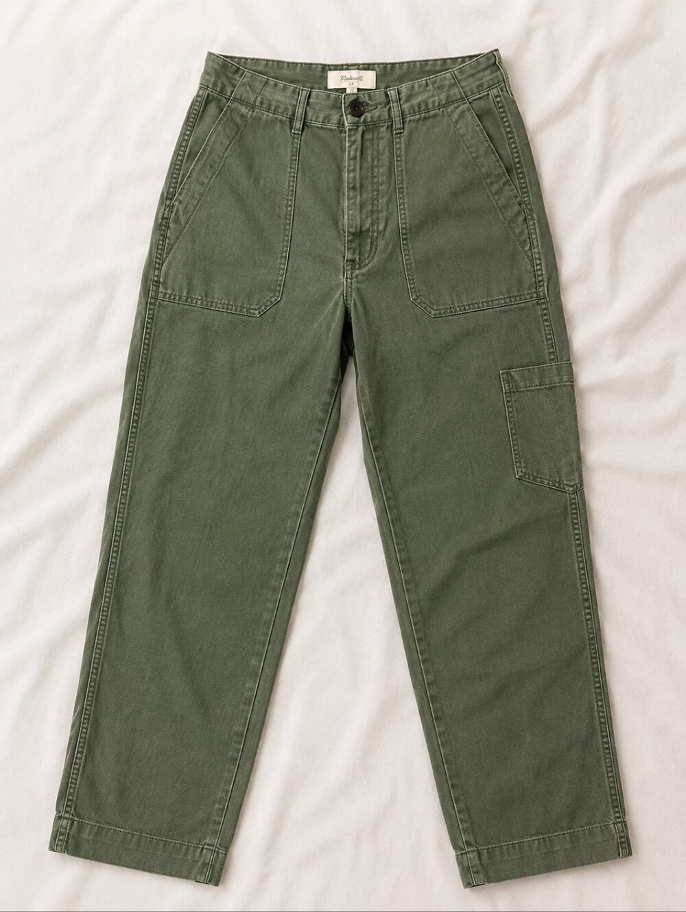 Madewell Ollie Pants Green Chino Utility Size 27
